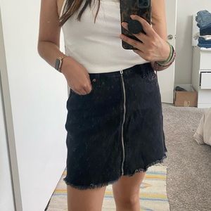 Abercrombie & Fitch vintage denim zip up skirt